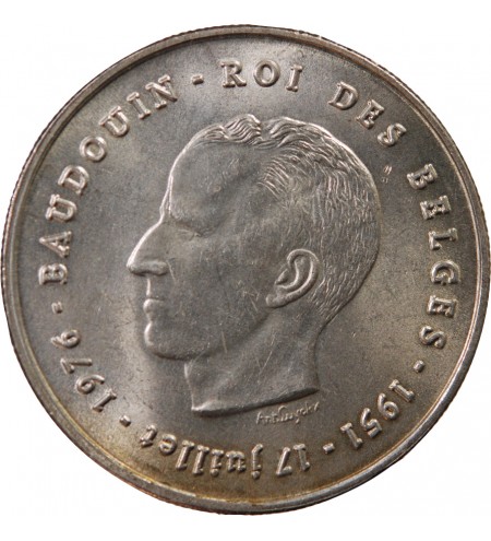 BELGIQUE, BAUDOUIN Ier - 250 FRANCS ARGENT 1976