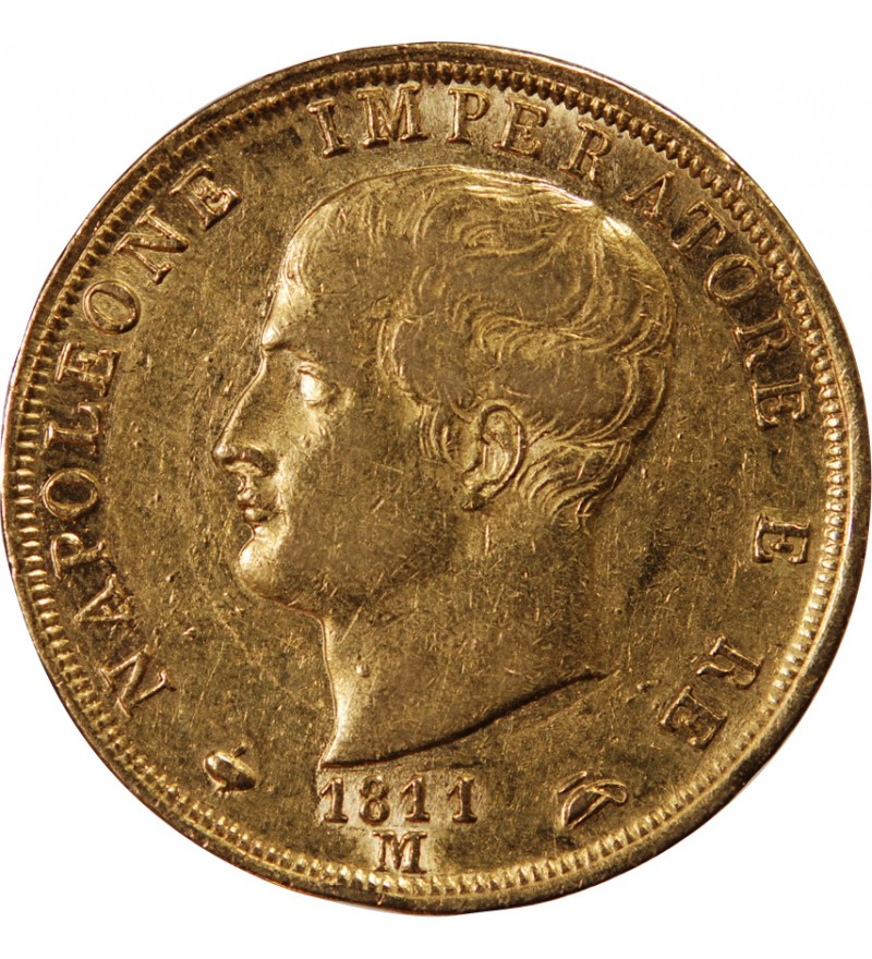 ITALIE, NAPOLEON﻿ 1er - 40 LIRE OR 1811 M MILAN