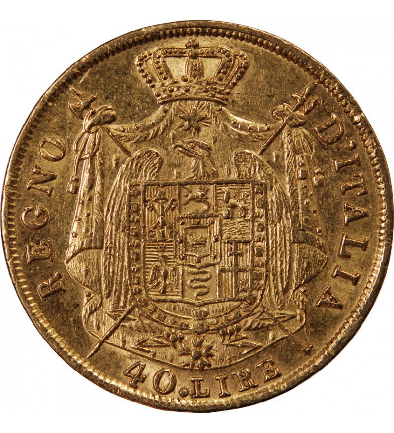 ITALIE, NAPOLEON﻿ 1er - 40 LIRE OR 1811 M MILAN