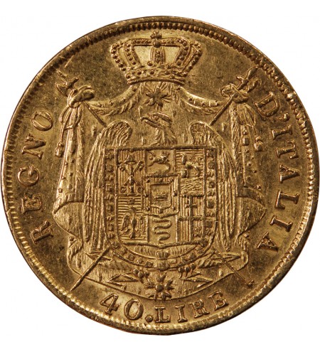 ITALIE, NAPOLEON﻿ 1er - 40 LIRE OR 1811 M MILAN