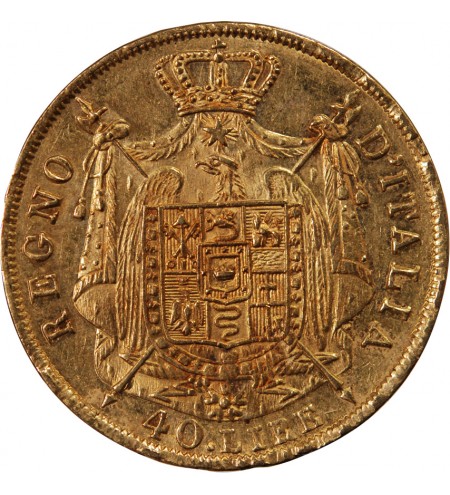 ITALIE, NAPOLEON﻿ 1er - 40 LIRE OR 1811 M MILAN