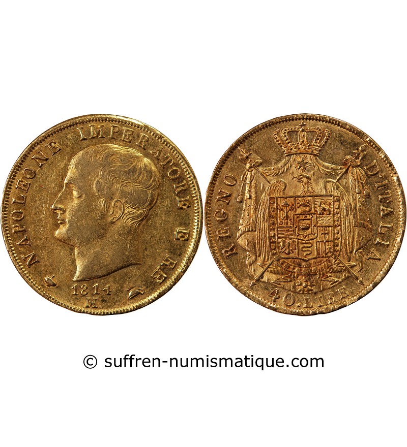 ITALIE, NAPOLEON﻿ 1er - 40 LIRE OR 1811 M MILAN