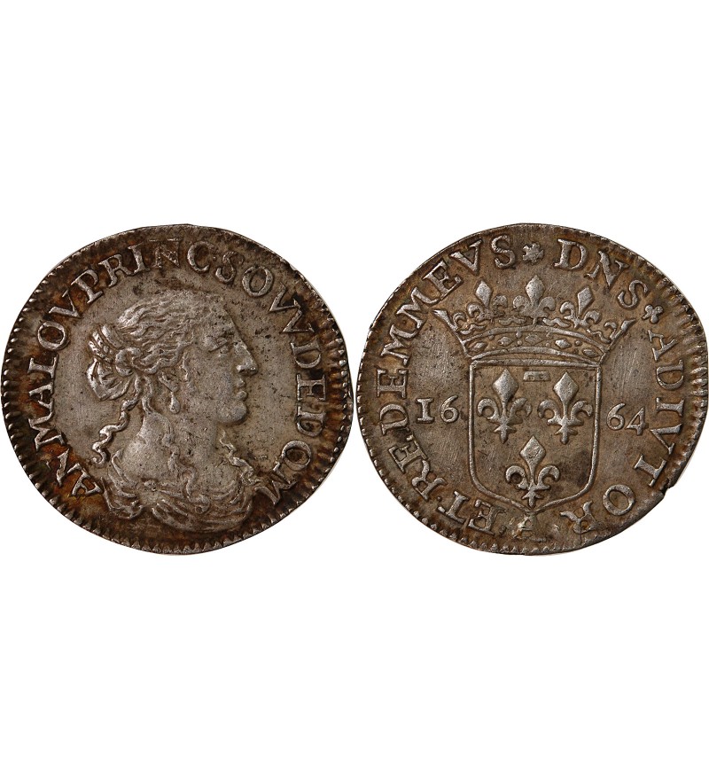 Principauté de Dombes, Anne-marie Louise d'Orléans - 1/12 ECU Trévoux