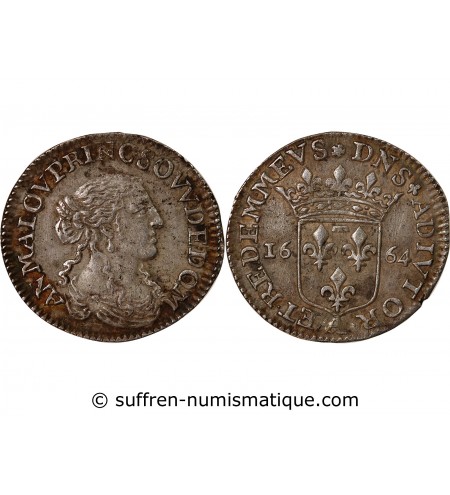 Principauté de Dombes, Anne-marie Louise d'Orléans - 1/12 ECU Trévoux