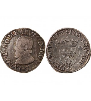 Principauté de Dombes, Louis II de Monpensier - TESTON 1577 TREVOUX 2