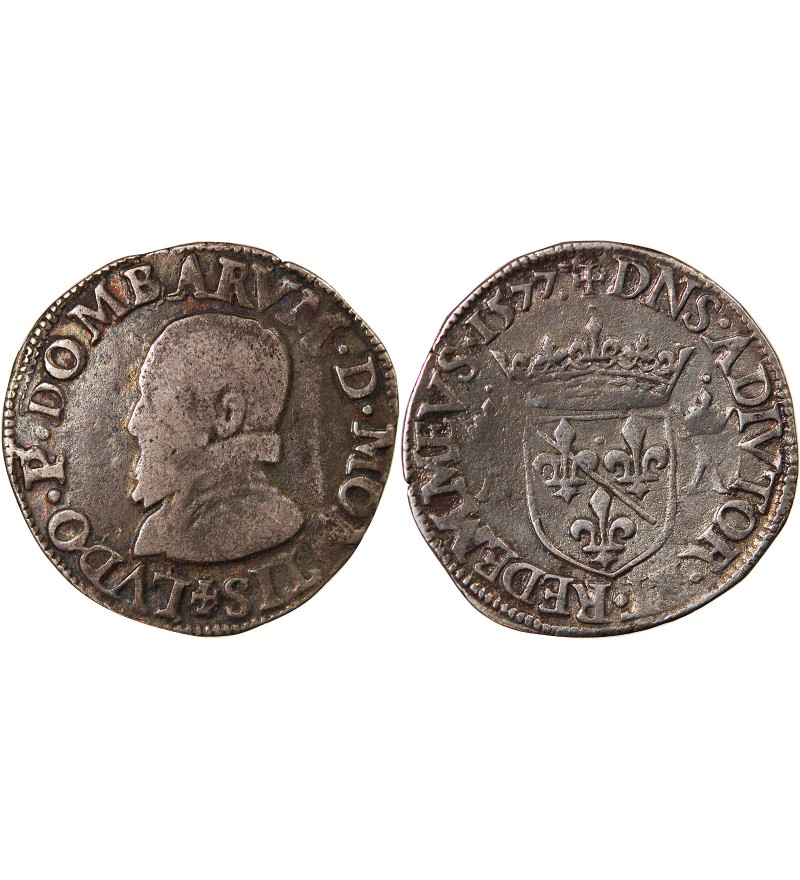 Principauté de Dombes, Louis II de Monpensier - TESTON 1577 TREVOUX