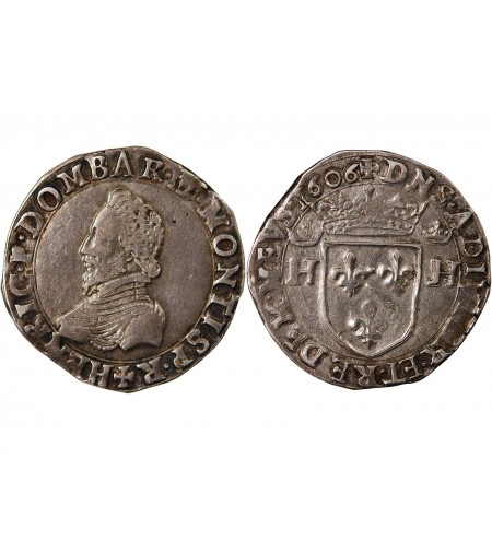 Principauté de Dombes, Henri II de Montpensier - TESTON 1606 TREVOUX