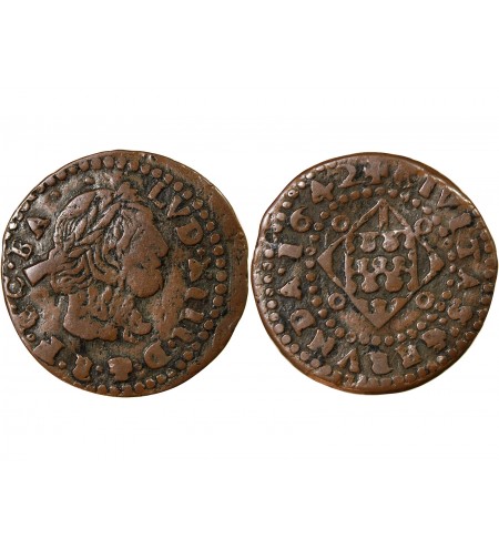 Principauté de Catalogne, LOUIS XIII - SIZAIN 1642 GERONE