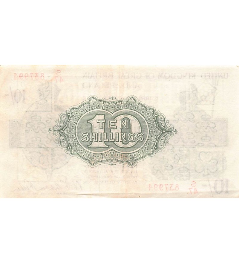 ANGLETERRE, TRESORE, Warren Fisher - 10 SHILLINGS 1922