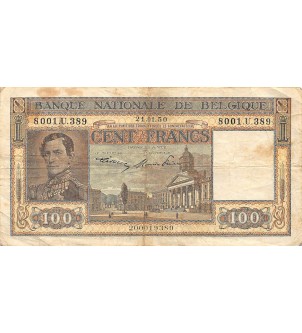 BELGIQUE, LEOPOLD III - 100 FRANCS 21.01.1950 2