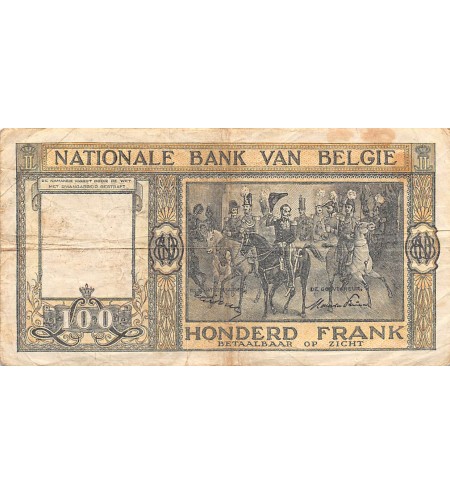 BELGIQUE, LEOPOLD III - 100 FRANCS 21.01.1950