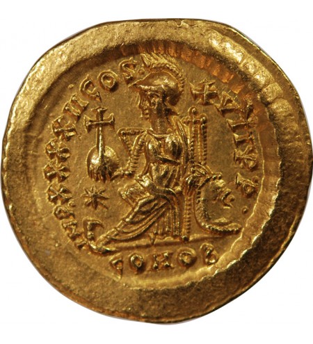 THEODOSE II - SOLIDUS OR 402 / 450 CONSTANTINOPLE