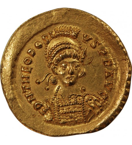 THEODOSE II - SOLIDUS OR 402 / 450 CONSTANTINOPLE