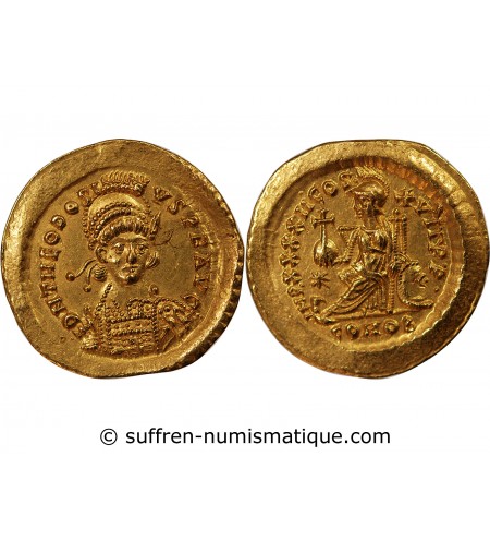 THEODOSE II - SOLIDUS OR 402 / 450 CONSTANTINOPLE