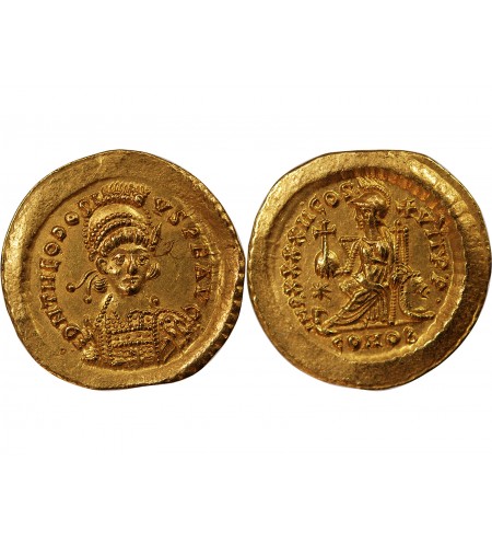 THEODOSE II - SOLIDUS OR 402 / 450 CONSTANTINOPLE