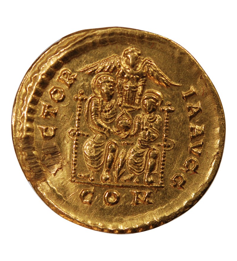 THEODOSE Ier - SOLIDUS OR 379 / 395 MILAN