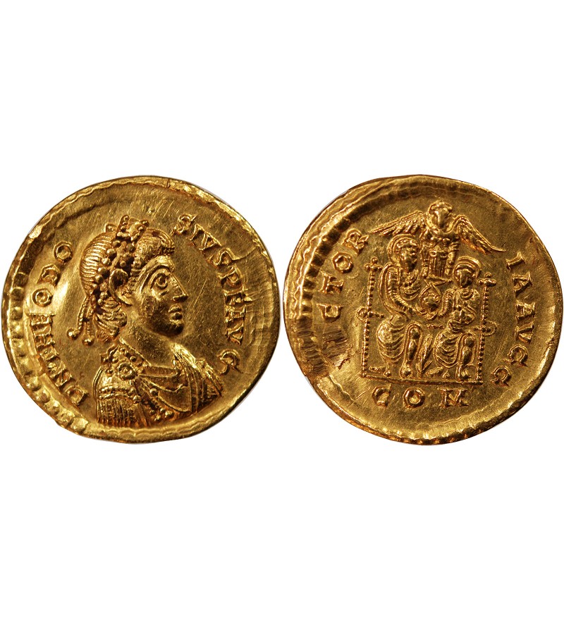 THEODOSE Ier - SOLIDUS OR 379 / 395 MILAN