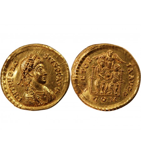 THEODOSE Ier - SOLIDUS OR 379 / 395 MILAN