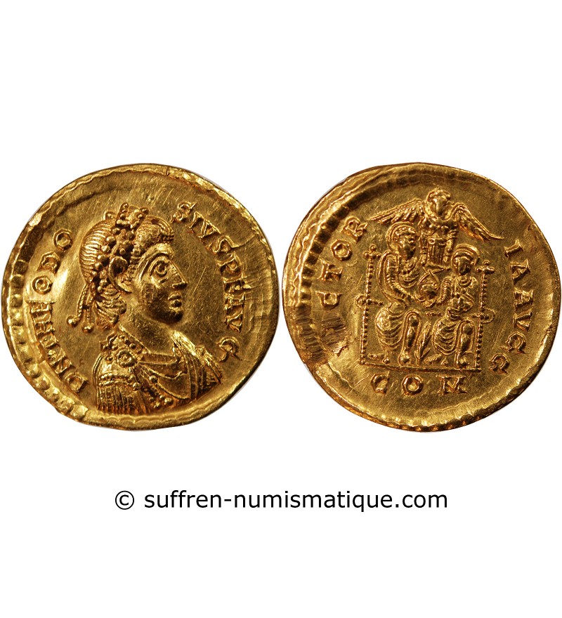 THEODOSE Ier - SOLIDUS OR 379 / 395 MILAN