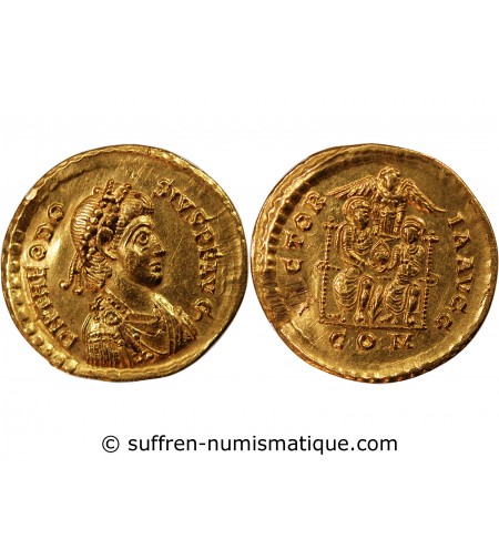 THEODOSE Ier - SOLIDUS OR 379 / 395 MILAN
