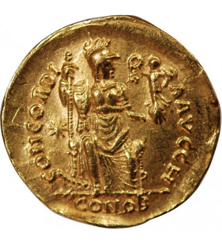 THEODOSE II - SOLIDUS OR 402 / 450 CONSTANTINOPLE