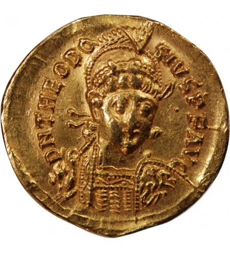 THEODOSE II - SOLIDUS OR 402 / 450 CONSTANTINOPLE