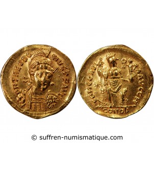 THEODOSE II - SOLIDUS OR 402 / 450 CONSTANTINOPLE