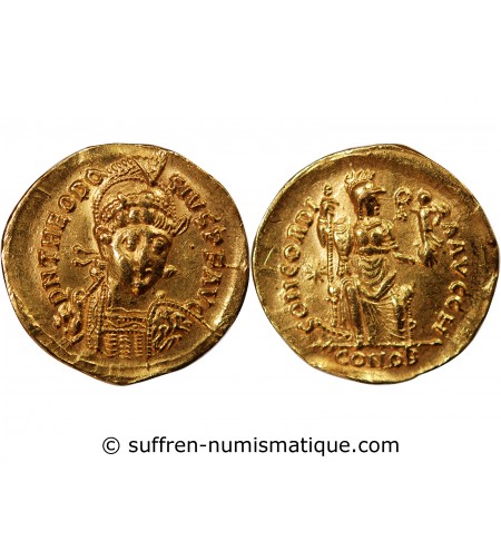 THEODOSE II - SOLIDUS OR 402 / 450 CONSTANTINOPLE