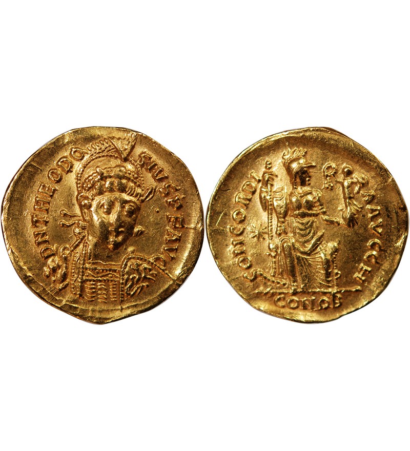 THEODOSE II - SOLIDUS OR 402 / 450 CONSTANTINOPLE