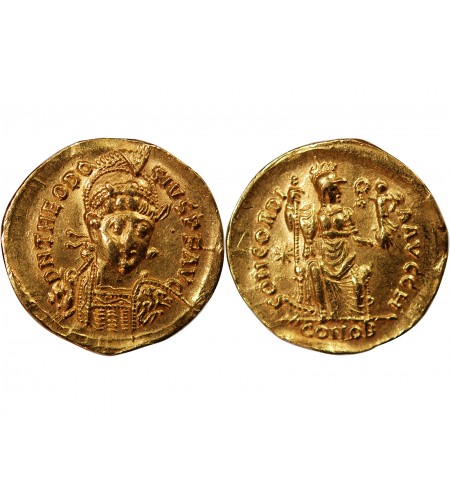 THEODOSE II - SOLIDUS OR 402 / 450 CONSTANTINOPLE