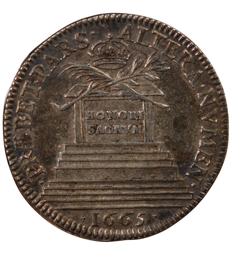 ANNE D'AUTRICHE  - JETON ARGENT 1665