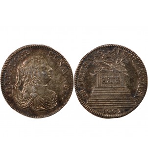 ANNE D'AUTRICHE  - JETON ARGENT 1665 2