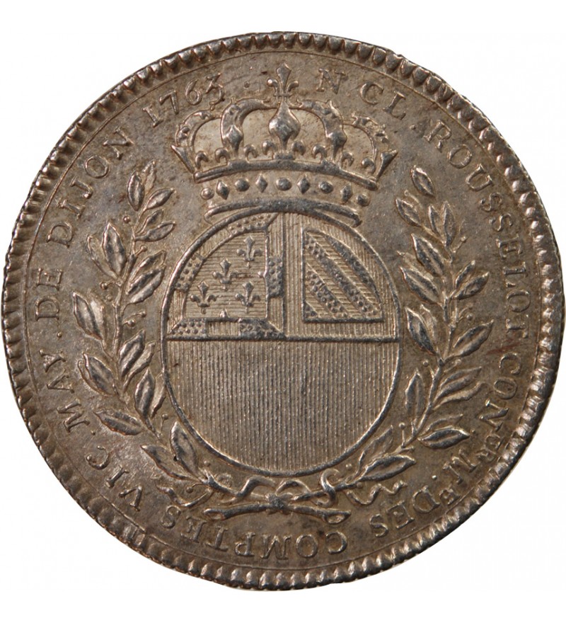 MAIRE DE DIJON, Nicolas-Claude ROUSSELOT - JETON ARGENT 1763