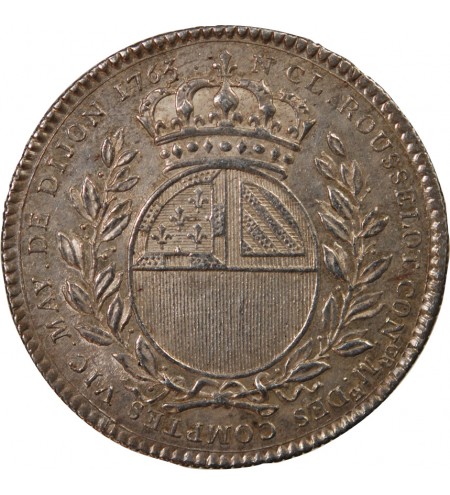 MAIRE DE DIJON, Nicolas-Claude ROUSSELOT - JETON ARGENT 1763