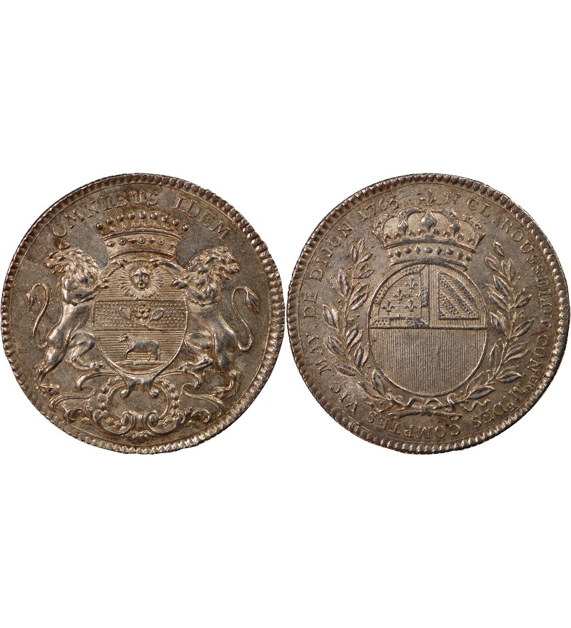 MAIRE DE DIJON, Nicolas-Claude ROUSSELOT - JETON ARGENT 1763
