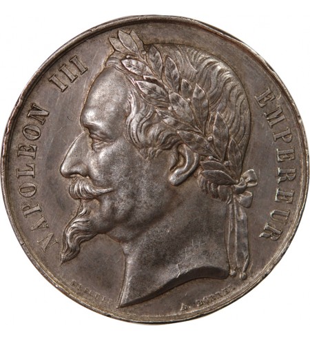 COMICE AGRICOLE, NAPOLEON III - MEDAILLE ARGENT poinçon Abeille (1860-1879)