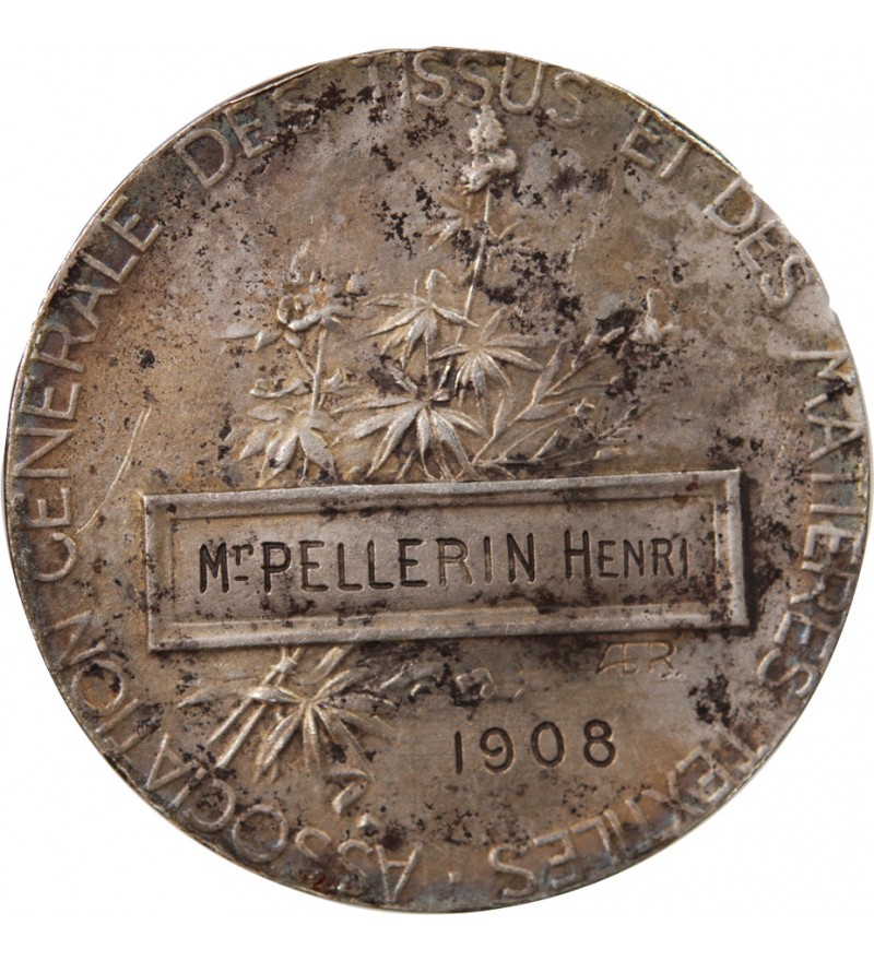ASSOCIATION GENERALE DES TISSUS - MEDAILLE ARGENT attribuée en 1908