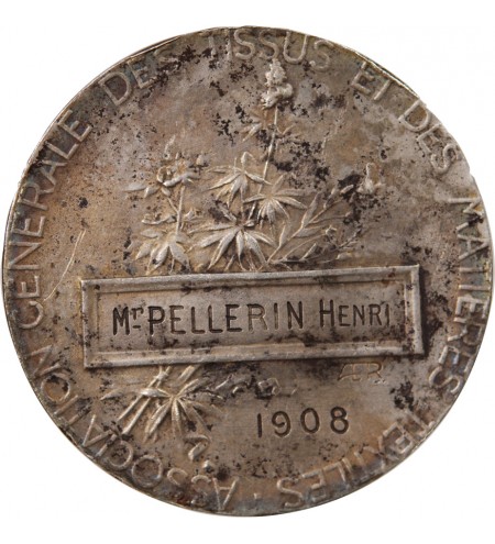 ASSOCIATION GENERALE DES TISSUS - MEDAILLE ARGENT attribuée en 1908