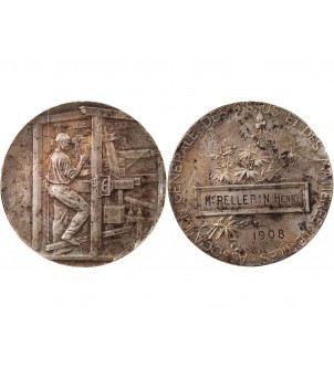 ASSOCIATION GENERALE DES TISSUS - MEDAILLE ARGENT attribuée en 1908 2