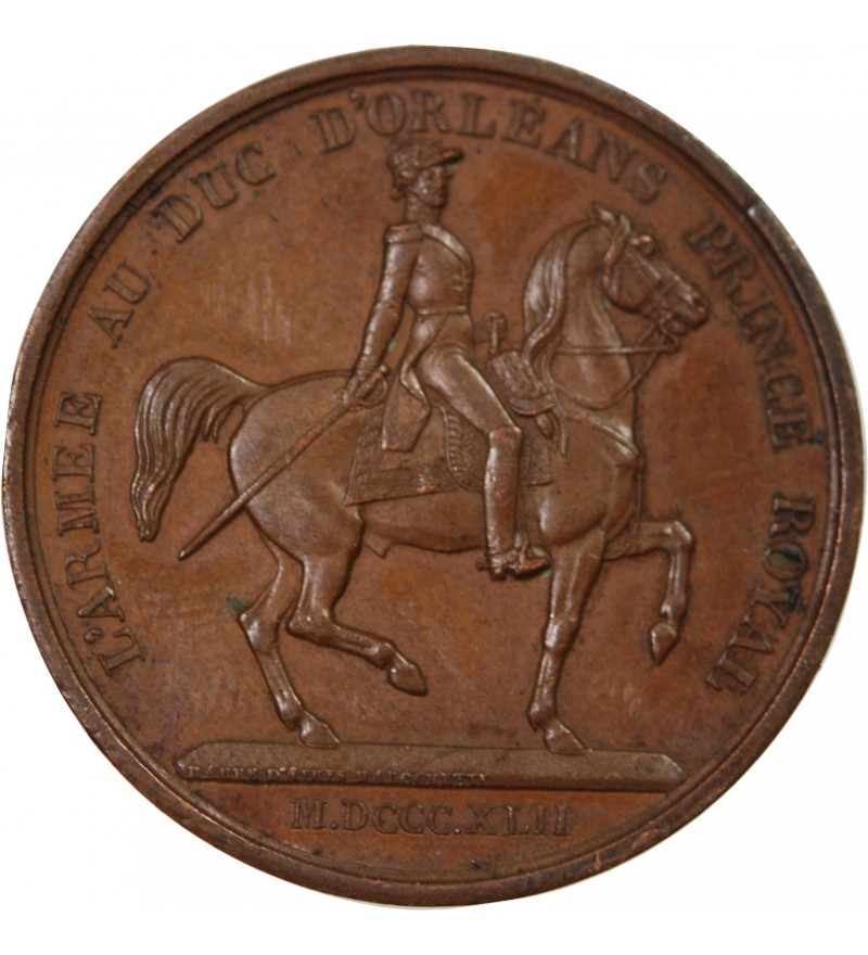 LOUIS-PHILIPPE - PETITE MEDAILLE BRONZE OFFERTE PAR L'ARMEE