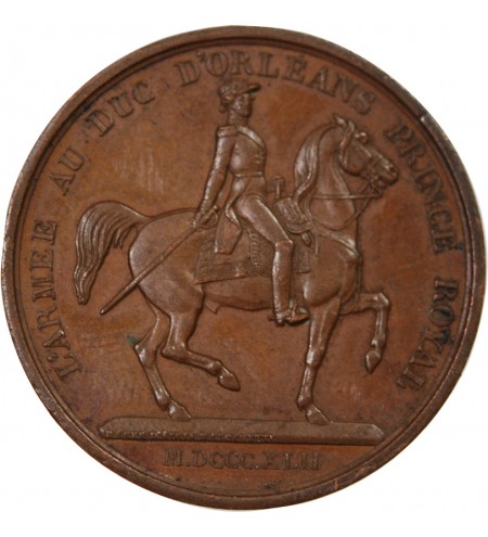 LOUIS-PHILIPPE - PETITE MEDAILLE BRONZE OFFERTE PAR L'ARMEE