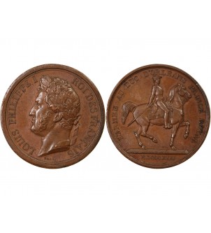LOUIS-PHILIPPE - PETITE MEDAILLE BRONZE OFFERTE PAR L'ARMEE 2