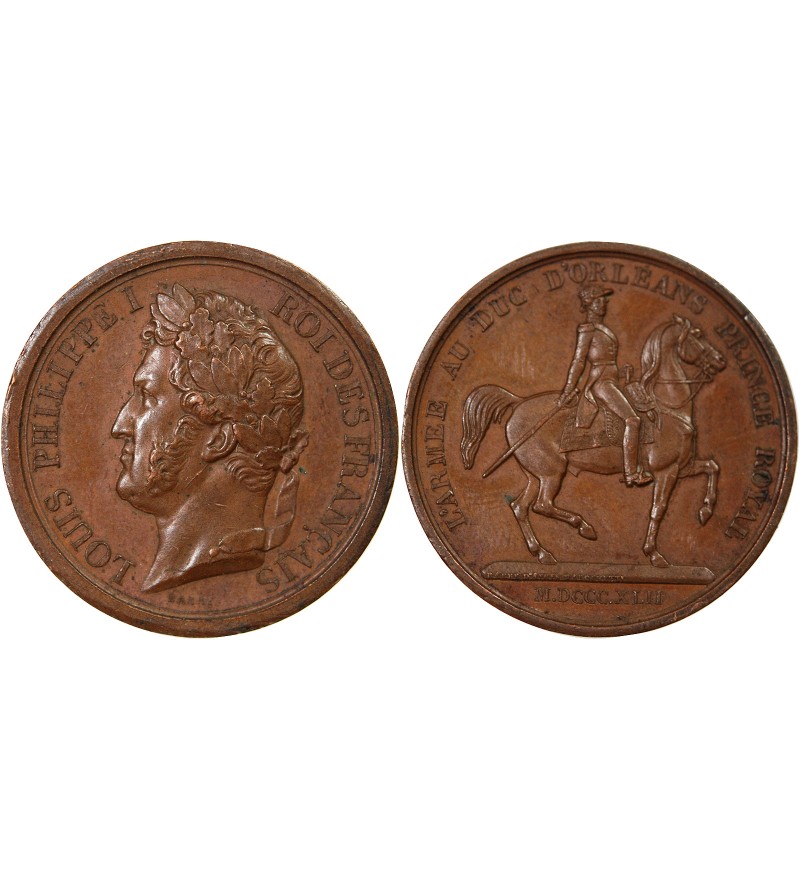 LOUIS-PHILIPPE - PETITE MEDAILLE BRONZE OFFERTE PAR L'ARMEE