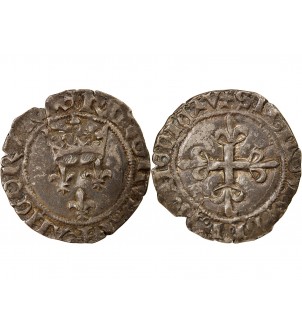 CHARLES VI﻿ LE FOU - GROS DIT "FLORETTE" 1380 /1422 ATELIER INDÉTERMINÉ 2