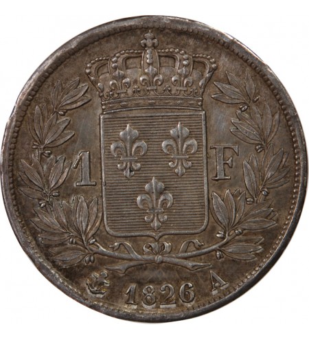 CHARLES X﻿ - 1 FRANC ARGENT 1826 A PARIS - 5 Feuilles