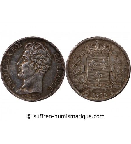 CHARLES X﻿ - 1 FRANC ARGENT 1826 A PARIS - 5 Feuilles