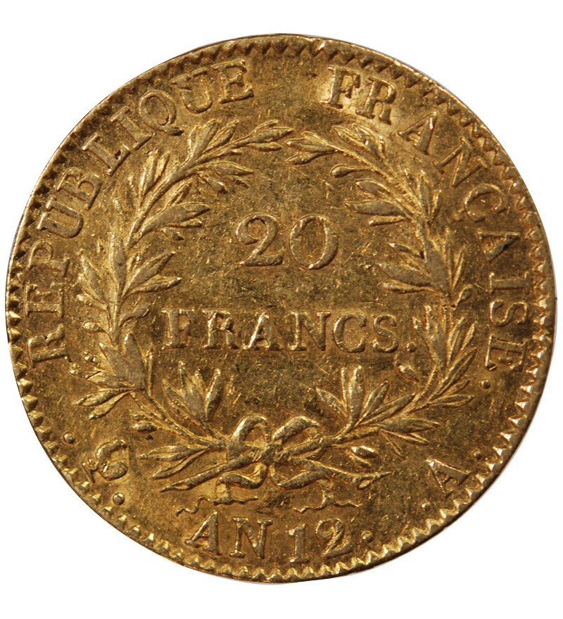 BONAPARTE 1er CONSUL﻿ - 20 FRANCS OR AN 12 A PARIS﻿