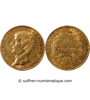 BONAPARTE 1er CONSUL﻿ - 20 FRANCS OR AN 12 A PARIS﻿