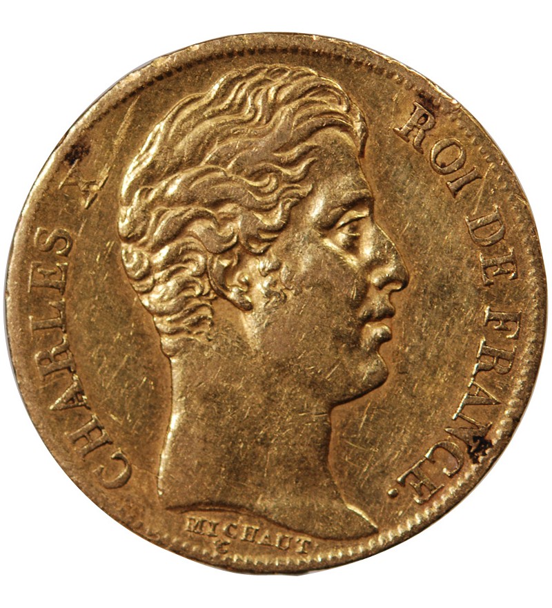 CHARLES X - 20 FRANCS OR 1828 A PARIS "4,5 Feuilles"﻿