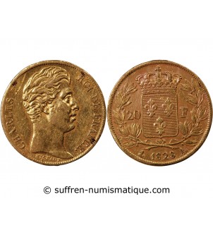 CHARLES X - 20 FRANCS OR 1828 A PARIS "4,5 Feuilles"﻿